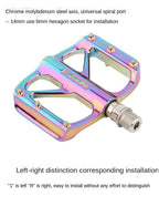 Mountain Bike Flat Pedals Aluminum Alloy Anti-Skid Pedal Sealed DU Bearing Pedal Bicycle Parts Sealed Bearing Mountain Bicycle Flat Pedals Lightweight Aluminum Alloy Wide Platform Cycling Pedal -Universal Lightweight Aluminum Alloy Platform Stevvex