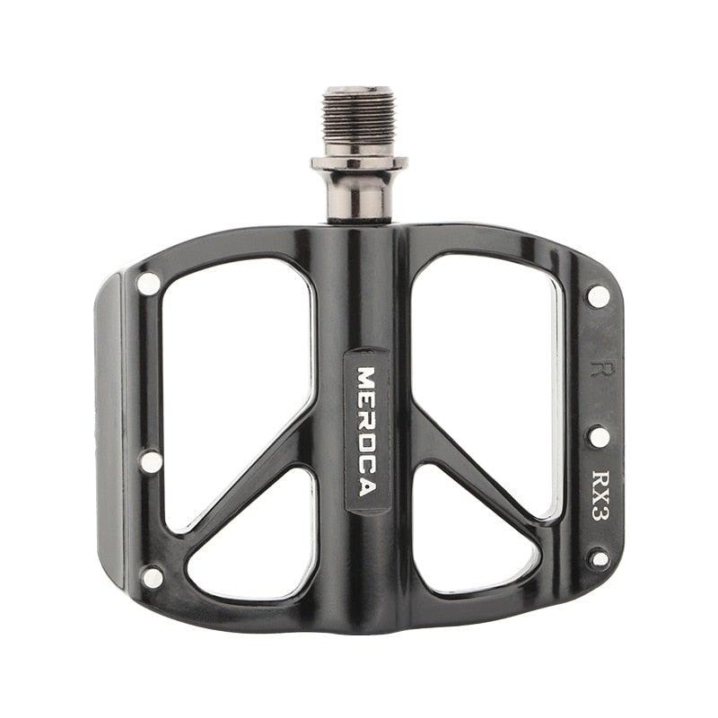 Mountain Bike Flat Pedals Aluminum Alloy Anti-Skid Pedal Sealed DU Bearing Pedal Bicycle Parts Sealed Bearing Mountain Bicycle Flat Pedals Lightweight Aluminum Alloy Wide Platform Cycling Pedal -Universal Lightweight Aluminum Alloy Platform Stevvex