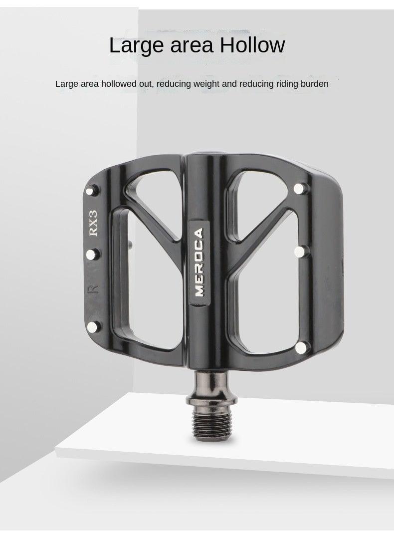 Mountain Bike Flat Pedals Aluminum Alloy Anti-Skid Pedal Sealed DU Bearing Pedal Bicycle Parts Sealed Bearing Mountain Bicycle Flat Pedals Lightweight Aluminum Alloy Wide Platform Cycling Pedal -Universal Lightweight Aluminum Alloy Platform Stevvex