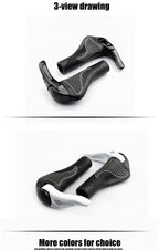 Mountain Bike Grips Handlebar Grips Handle Bar End Ergonomic Bicycle Handlebar Grips Comfort Bicycle Bar Grip Non-Slip Rubber Anti-Slip Designed For Handlebars Ergonomic Lock-on Bicycle Handlebar Grips Stevvex