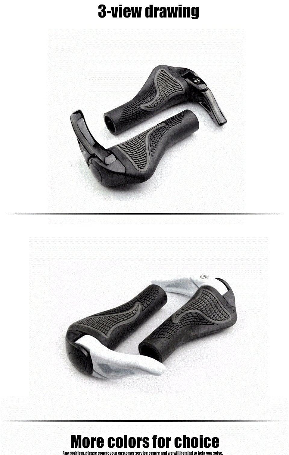 Mountain Bike Grips Handlebar Grips Handle Bar End Ergonomic Bicycle Handlebar Grips Comfort Bicycle Bar Grip Non-Slip Rubber Anti-Slip Designed For Handlebars Ergonomic Lock-on Bicycle Handlebar Grips Stevvex