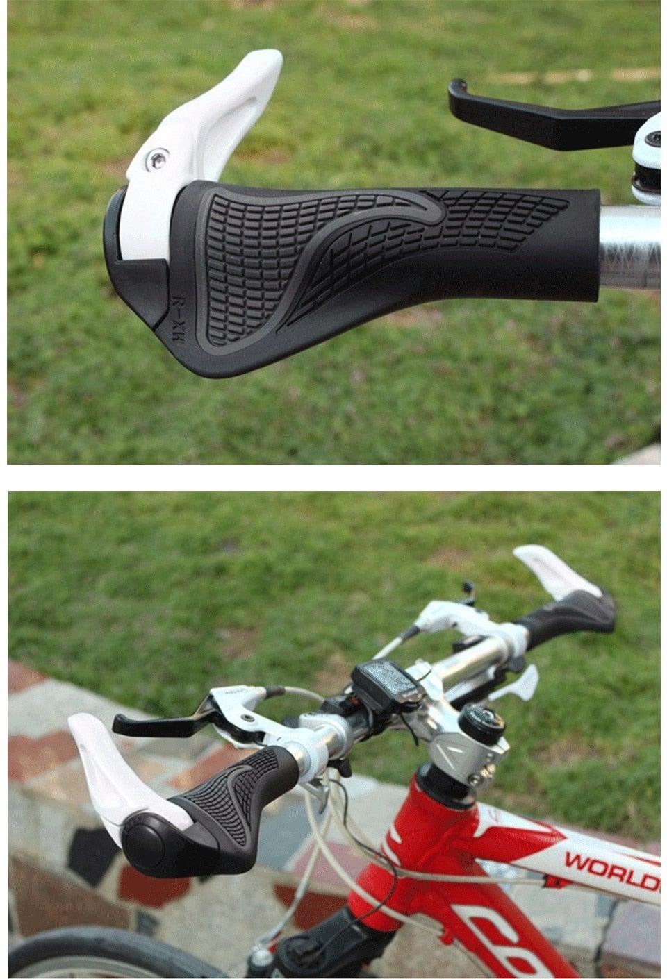 Mountain Bike Grips Handlebar Grips Handle Bar End Ergonomic Bicycle Handlebar Grips Comfort Bicycle Bar Grip Non-Slip Rubber Anti-Slip Designed For Handlebars Ergonomic Lock-on Bicycle Handlebar Grips Stevvex