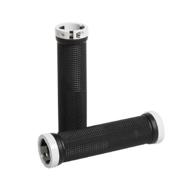 Mountain Road Cycling Bike Bicycle Handlebar Cover Grips Smooth Soft Rubber Anti-Slip Handle Double Lock On Locking Bicycle Grips Non-Slip Bike Handles Grip For Kids Bike Non-Slip Rubber Mushroom Grips For Scooter Stevvex