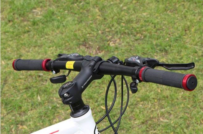 Mountain Road Cycling Bike Bicycle Handlebar Cover Grips Smooth Soft Rubber Anti-Slip Handle Double Lock On Locking Bicycle Grips Non-Slip Bike Handles Grip For Kids Bike Non-Slip Rubber Mushroom Grips For Scooter Stevvex