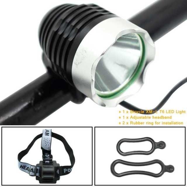 Mountian Bike Front Lamp 1800LM Bicycle Headlight Cycling Headlamp Battery Pack Charger 3 Modes Bike Headlight Waterproof  LEDs Bicycle Light Mountain Bike Front Light Headlamp Bike Light Stevvex