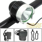 Mountian Bike Front Lamp 1800LM Bicycle Headlight Cycling Headlamp Battery Pack Charger 3 Modes Bike Headlight Waterproof  LEDs Bicycle Light Mountain Bike Front Light Headlamp Bike Light Stevvex