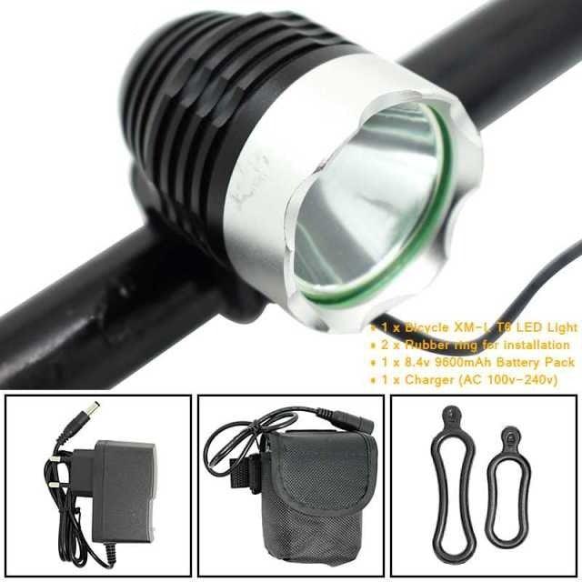 Mountian Bike Front Lamp 1800LM Bicycle Headlight Cycling Headlamp Battery Pack Charger 3 Modes Bike Headlight Waterproof  LEDs Bicycle Light Mountain Bike Front Light Headlamp Bike Light Stevvex