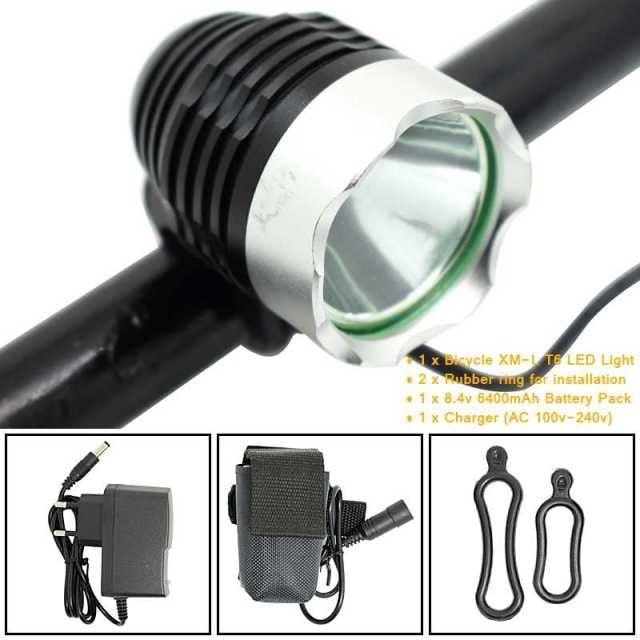 Mountian Bike Front Lamp 1800LM Bicycle Headlight Cycling Headlamp Battery Pack Charger 3 Modes Bike Headlight Waterproof  LEDs Bicycle Light Mountain Bike Front Light Headlamp Bike Light Stevvex