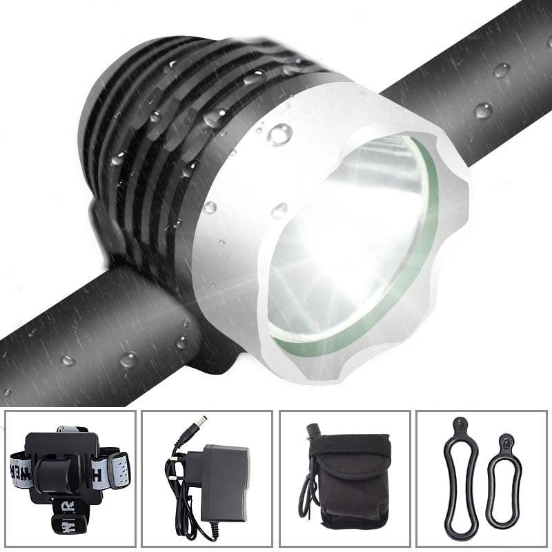 Mountian Bike Front Lamp 1800LM Bicycle Headlight Cycling Headlamp Battery Pack Charger 3 Modes Bike Headlight Waterproof  LEDs Bicycle Light Mountain Bike Front Light Headlamp Bike Light Stevvex