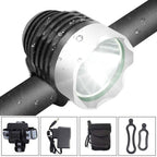 Mountian Bike Front Lamp 1800LM Bicycle Headlight Cycling Headlamp Battery Pack Charger 3 Modes Bike Headlight Waterproof  LEDs Bicycle Light Mountain Bike Front Light Headlamp Bike Light Stevvex