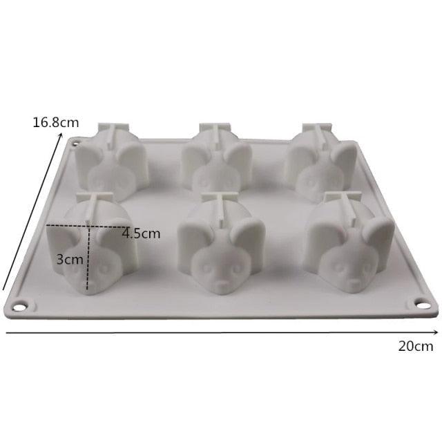 Mouse Silicone Mold Cake Jelly Mouse Silicone Mold Fondant Mold Mouse Shape Mouse Cake Mold Cookie Chocolate Decorating Tools Silicone Mold With Hole Candy Chocolate Fondant Mold For Soap Pudding Jelly Cupcake Decoration Stevvex