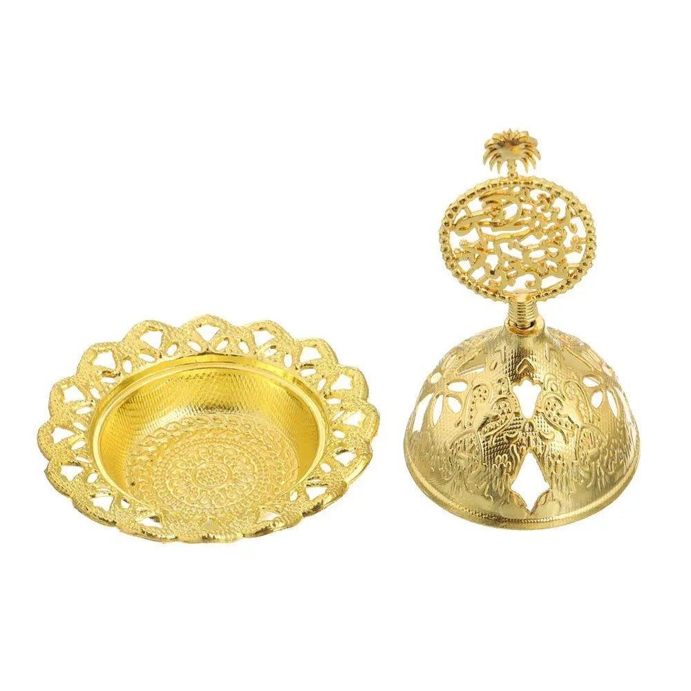 MR004 Ramadan decoration small Incense Burner Metal Iron Luxury Hollow - SJB-DIAMOND ELITES
