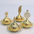 MR004 Ramadan decoration small Incense Burner Metal Iron Luxury Hollow - SJB-DIAMOND ELITES