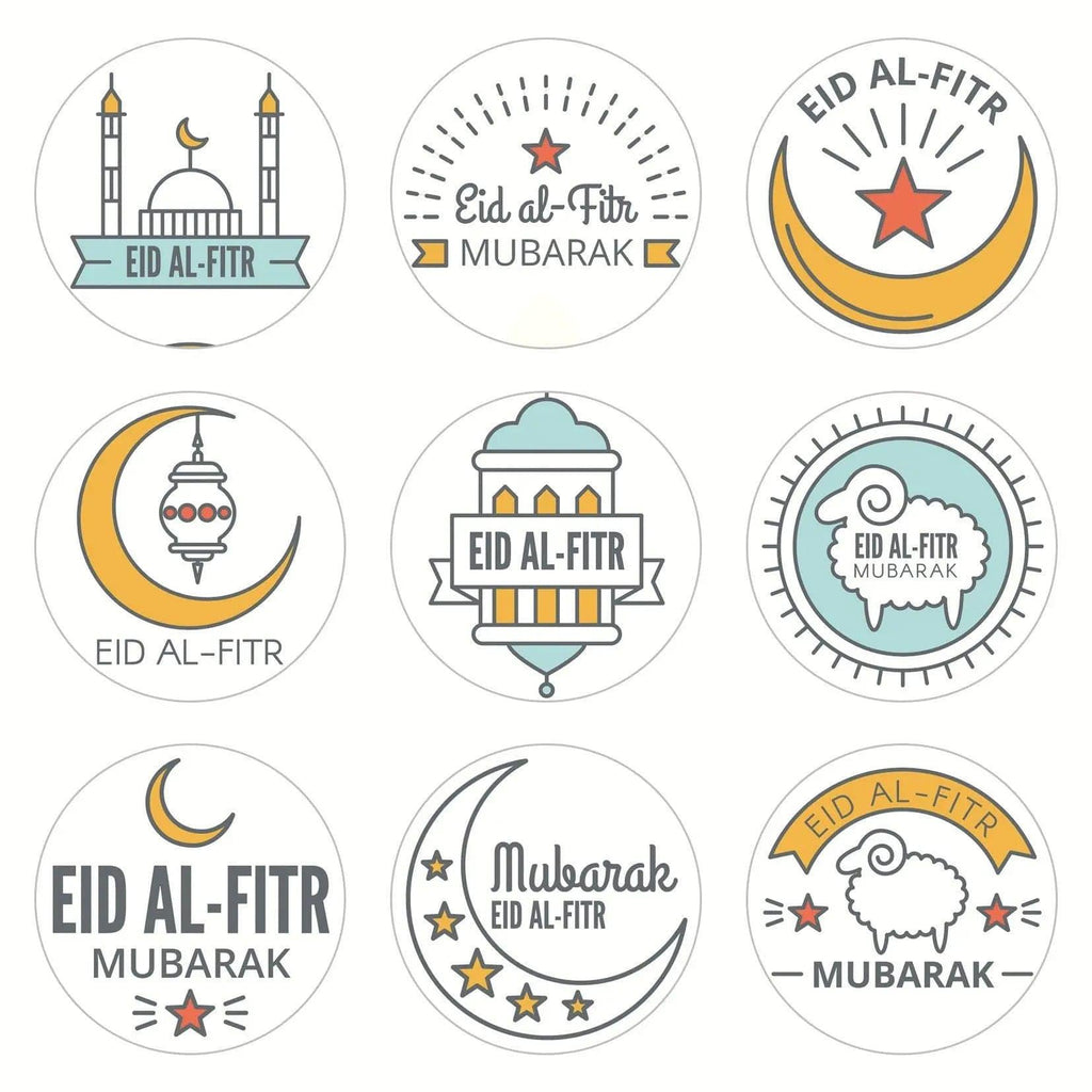 MR014 Ramadan Sticker, 90 Pcs Stickers Eid Mubarak Decoration - SJB-DIAMOND ELITES