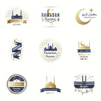 MR014 Ramadan Sticker, 90 Pcs Stickers Eid Mubarak Decoration - SJB-DIAMOND ELITES