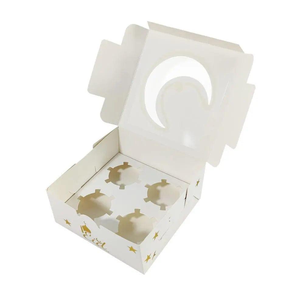 MR016 Ramadan Cupcake Packing Box,Muffin Box 4 holes - SJB-DIAMOND ELITES