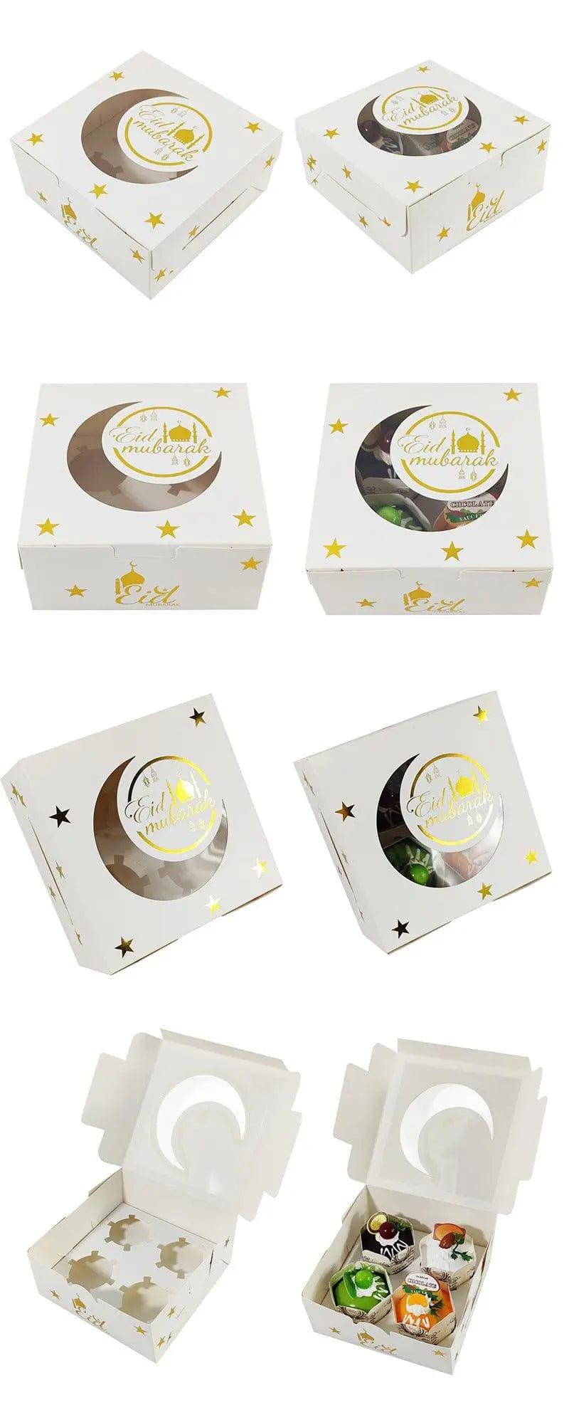 MR016 Ramadan Cupcake Packing Box,Muffin Box 4 holes - SJB-DIAMOND ELITES