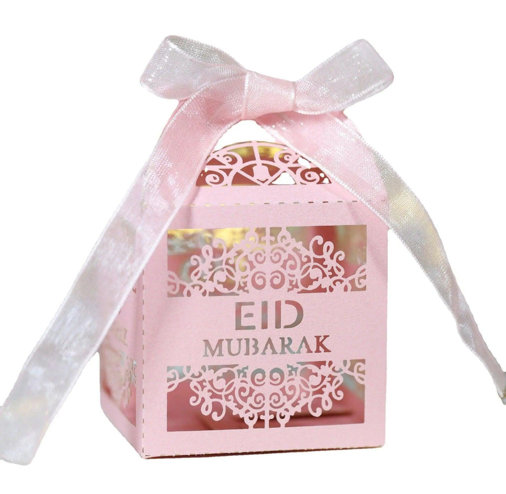 MR018 50 Pcs Happy Eid Mubarak Hollow Candy Box - SJB-DIAMOND ELITES