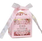 MR018 50 Pcs Happy Eid Mubarak Hollow Candy Box - SJB-DIAMOND ELITES