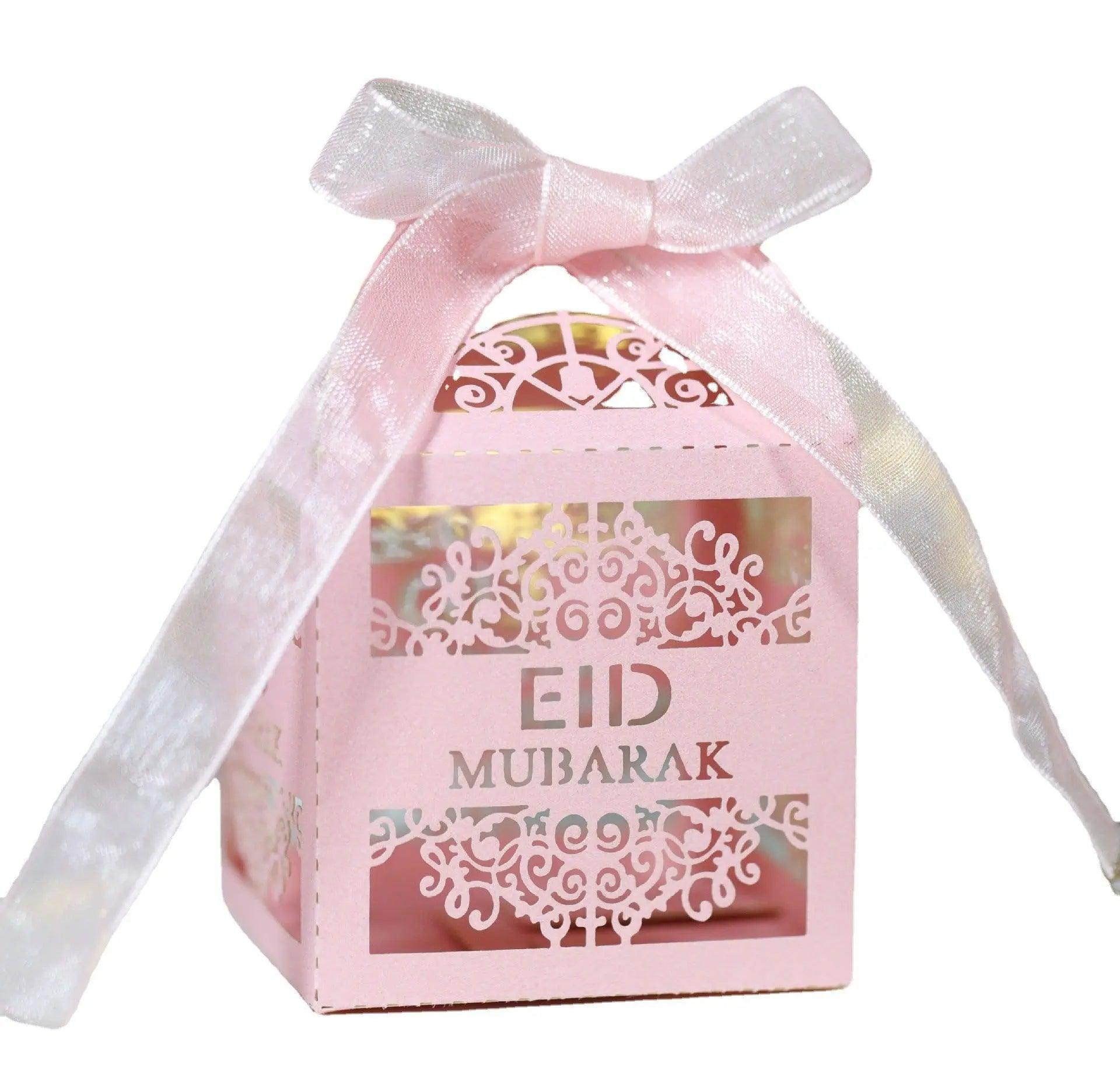 MR018 50 Pcs Happy Eid Mubarak Hollow Candy Box - SJB-DIAMOND ELITES
