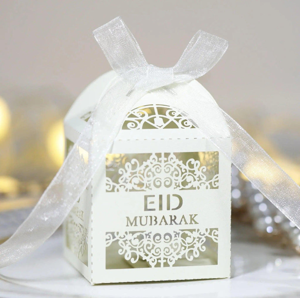 MR018 50 Pcs Happy Eid Mubarak Hollow Candy Box - SJB-DIAMOND ELITES