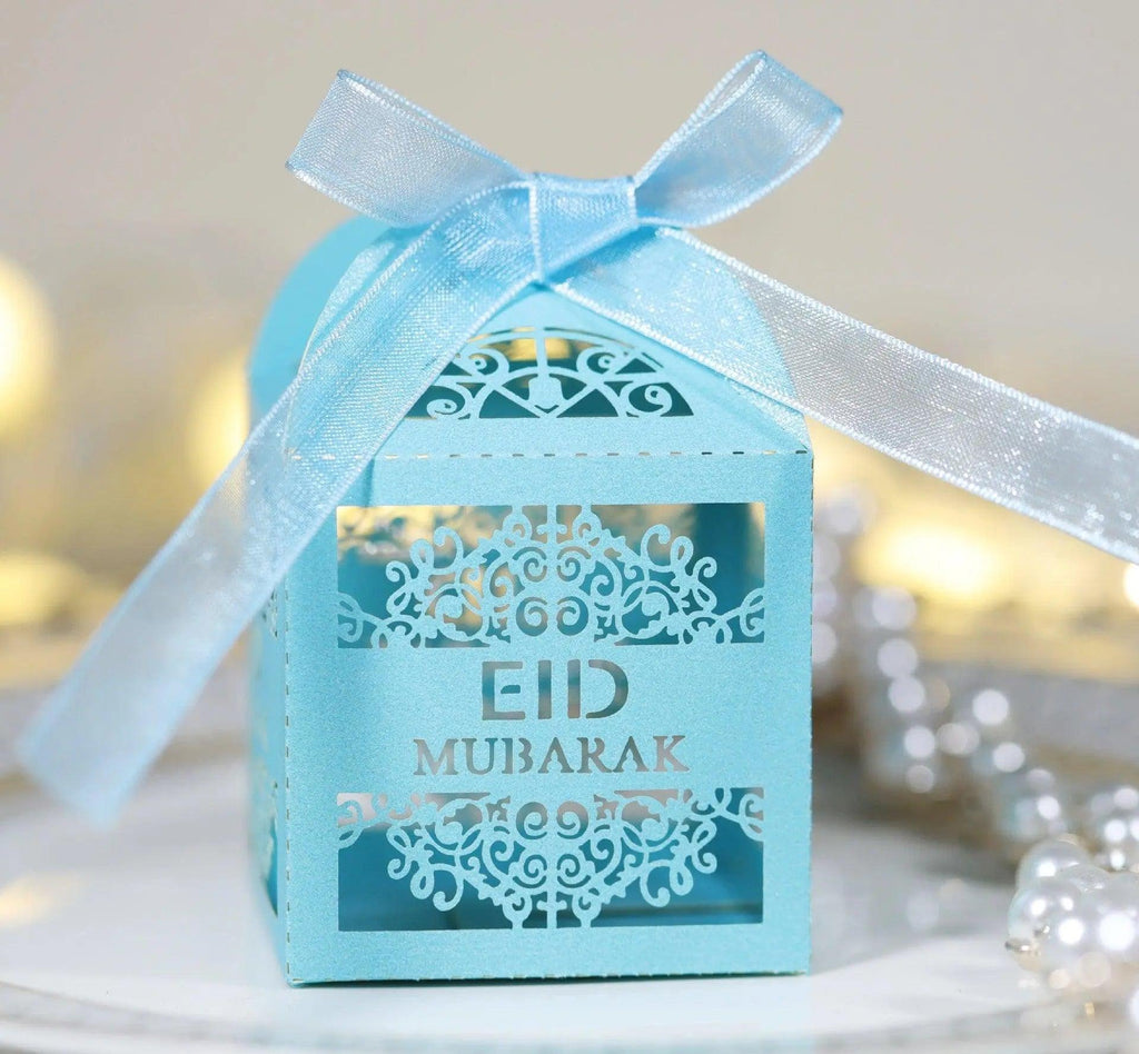 MR018 50 Pcs Happy Eid Mubarak Hollow Candy Box - SJB-DIAMOND ELITES