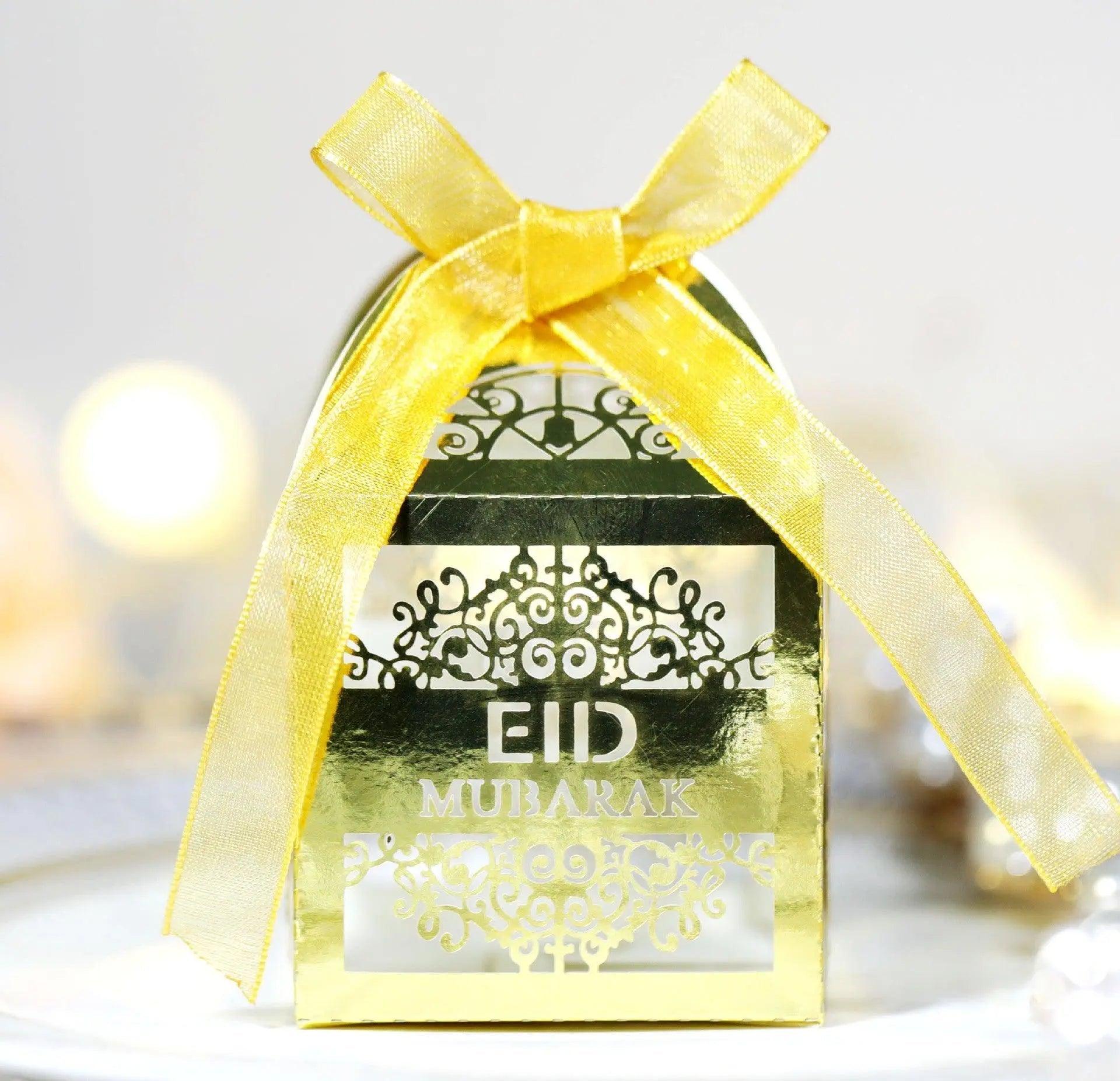MR018 50 Pcs Happy Eid Mubarak Hollow Candy Box - SJB-DIAMOND ELITES