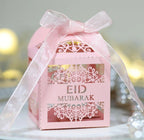 MR018 50 Pcs Happy Eid Mubarak Hollow Candy Box - SJB-DIAMOND ELITES