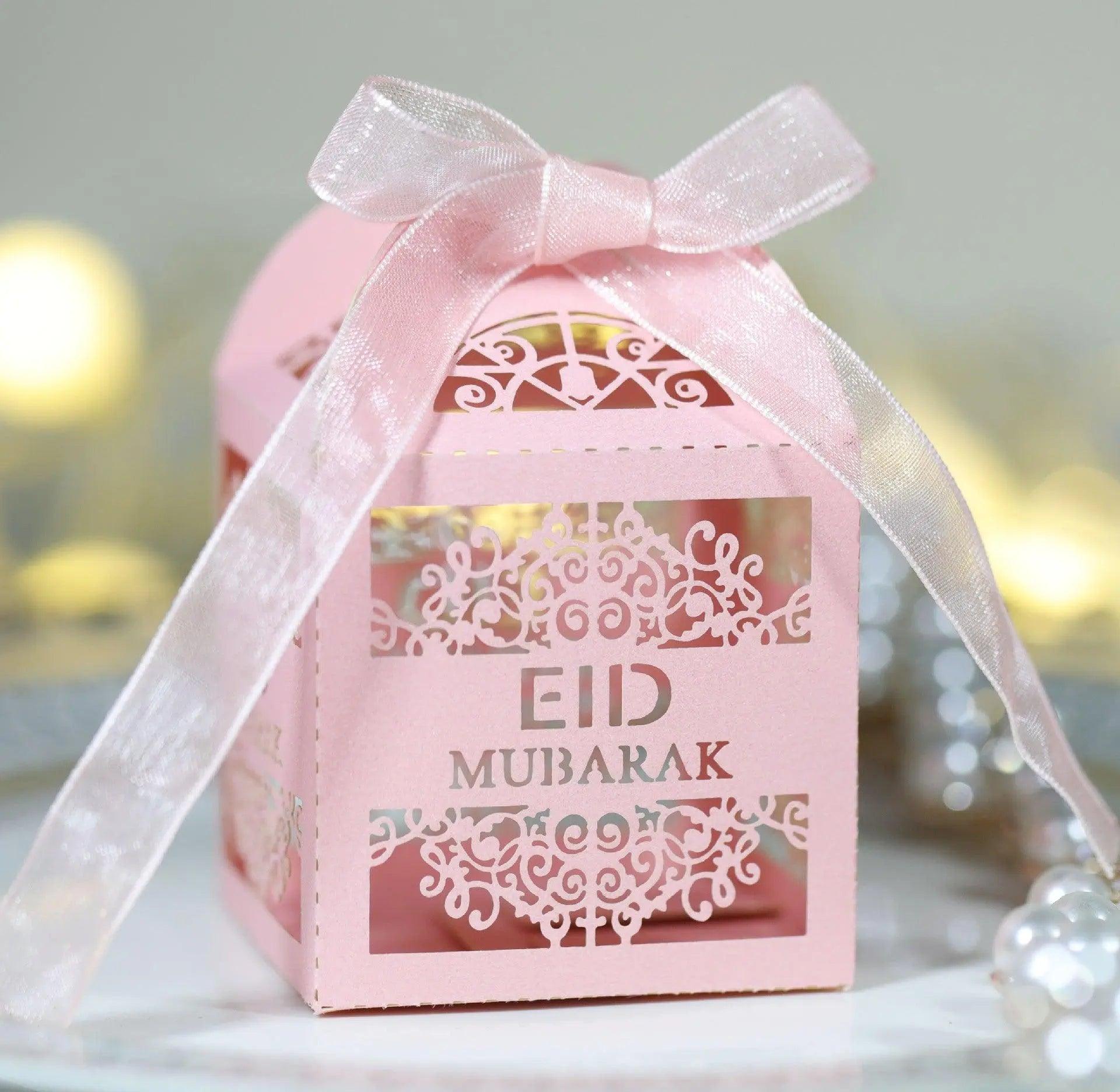 MR018 50 Pcs Happy Eid Mubarak Hollow Candy Box - SJB-DIAMOND ELITES