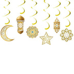 MR019 Eid Mubarak Spiral Banner,Ramadan Home Decor, 6 pcs - SJB-DIAMOND ELITES