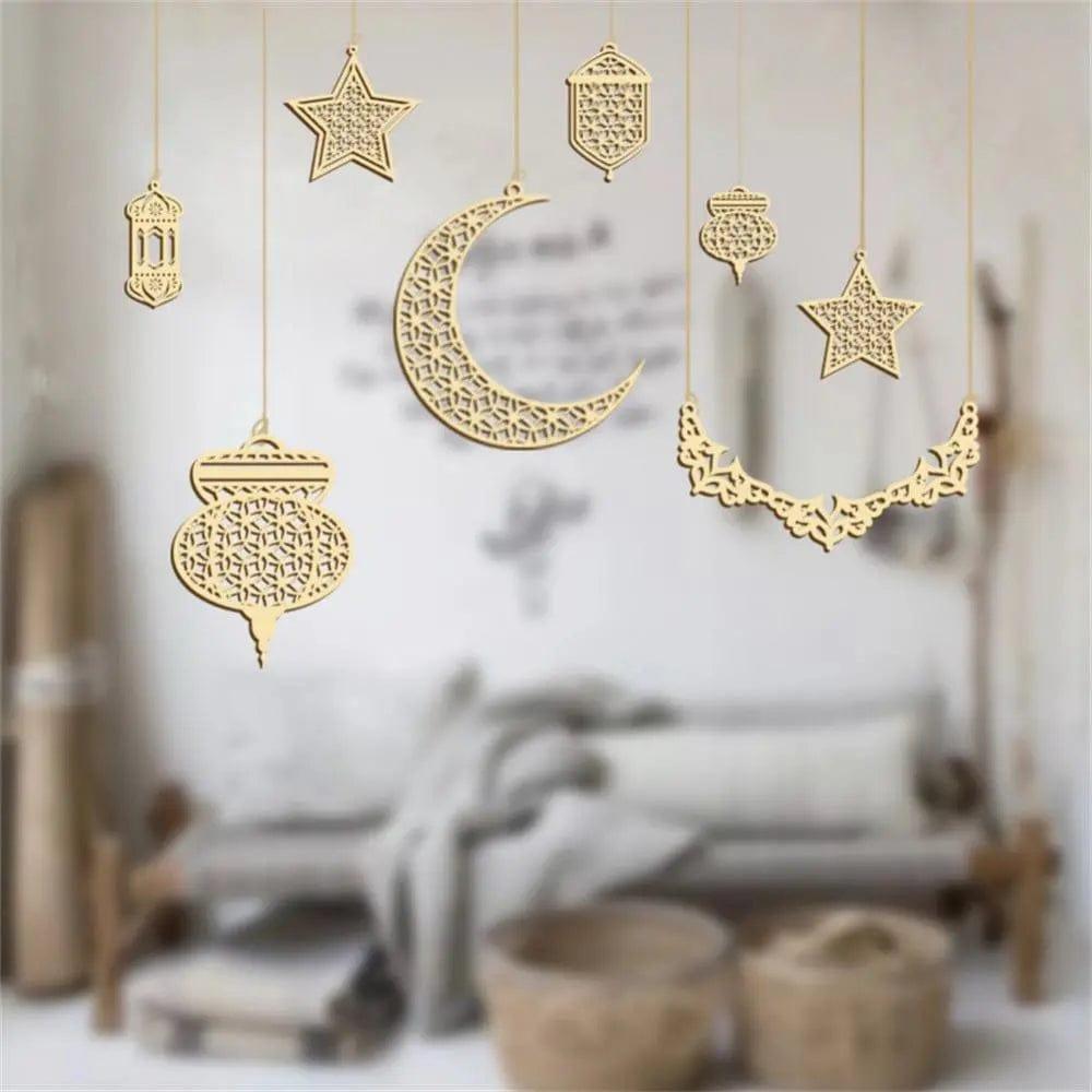 MR020  Wooden Ramadan & Eid Mubarak Decoration - SJB-DIAMOND ELITES