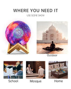 MR033 Color Moon Light Bluetooth Quran Speaker, QB512 Smart App Control Night Light - SJB-DIAMOND ELITES