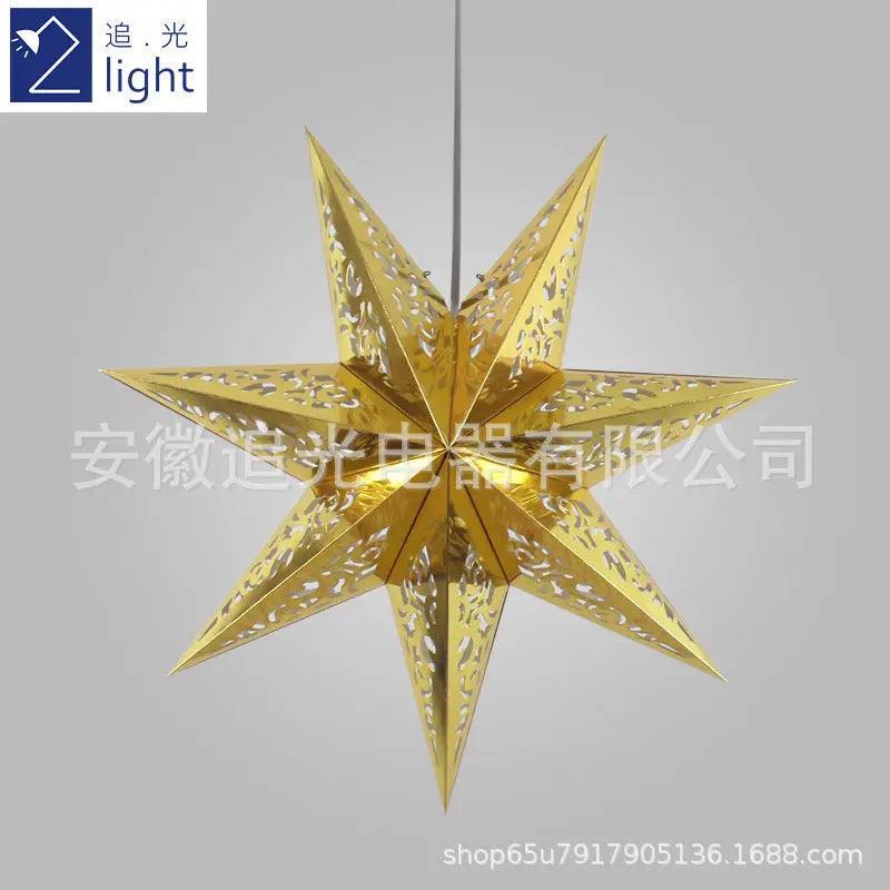 MR035 Hollow Star Hanging, Eid Mubarak Christmas Ramadan Decoration - SJB-DIAMOND ELITES