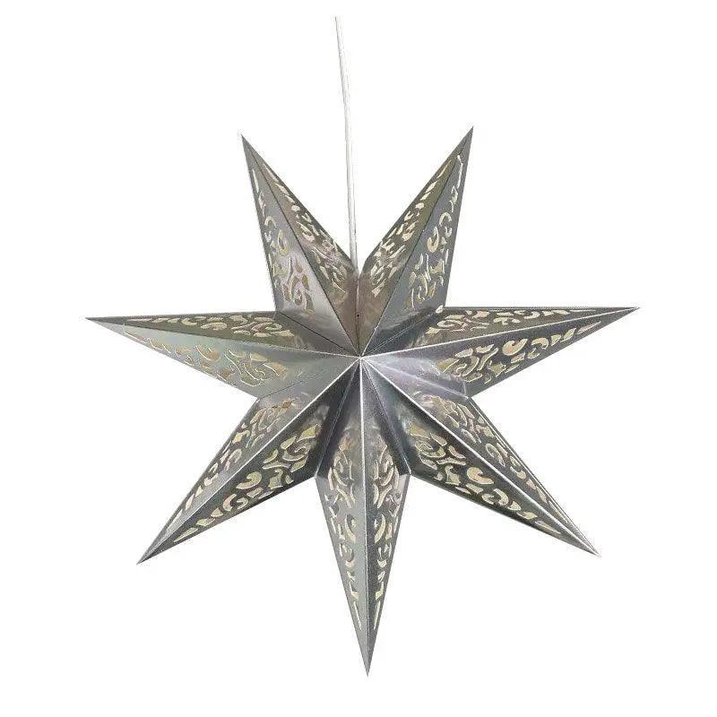 MR035 Hollow Star Hanging, Eid Mubarak Christmas Ramadan Decoration - SJB-DIAMOND ELITES