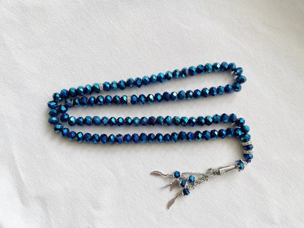 MR039 Crystal Glass Muslim Prayer Tasbeeh, 99pcs beads - SJB-DIAMOND ELITES