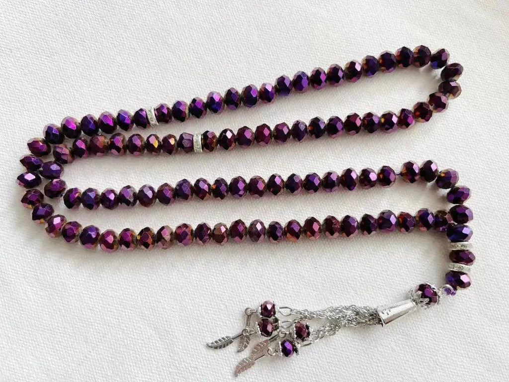 MR039 Crystal Glass Muslim Prayer Tasbeeh, 99pcs beads - SJB-DIAMOND ELITES