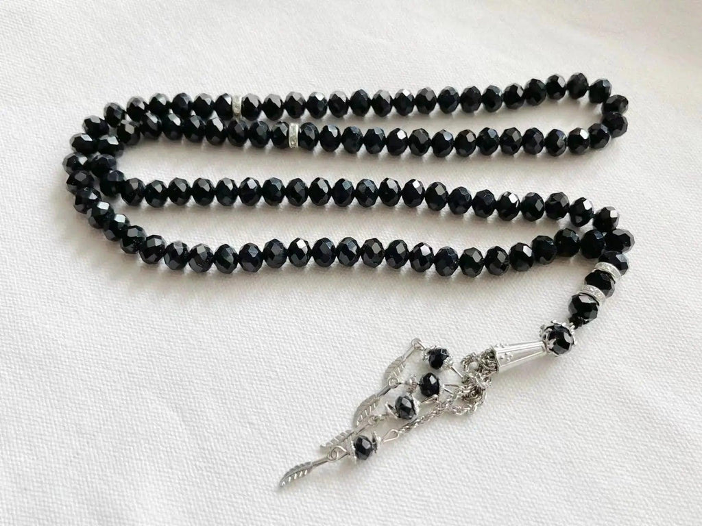 MR039 Crystal Glass Muslim Prayer Tasbeeh, 99pcs beads - SJB-DIAMOND ELITES