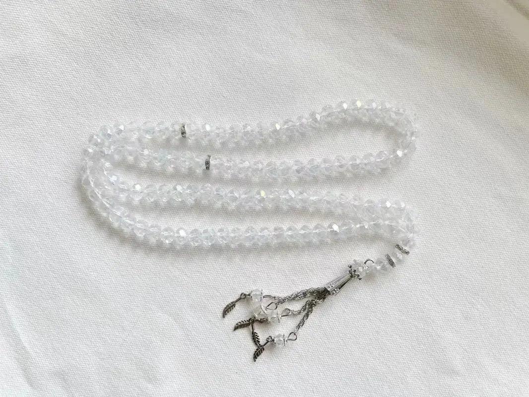 MR039 Crystal Glass Muslim Prayer Tasbeeh, 99pcs beads - SJB-DIAMOND ELITES