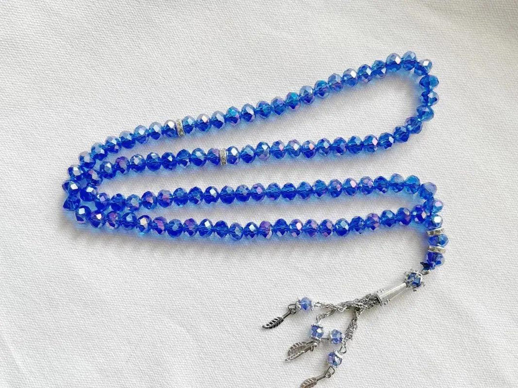 MR039 Crystal Glass Muslim Prayer Tasbeeh, 99pcs beads - SJB-DIAMOND ELITES
