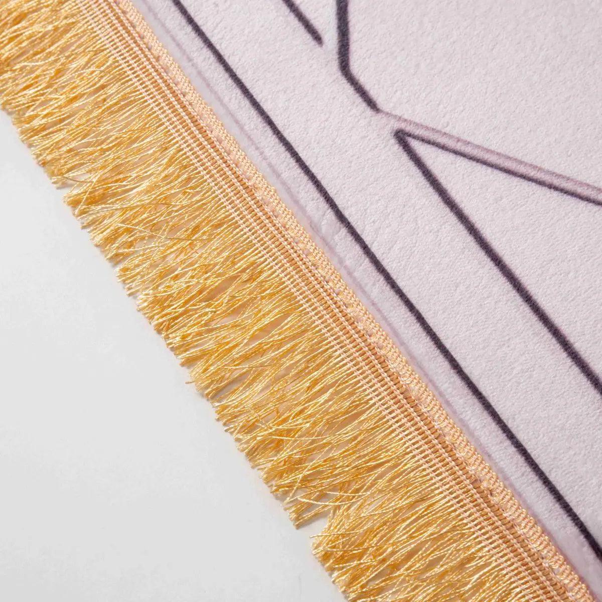 MR054 Thickened Sponge Printed Flannel Tassel Prayer Mat - SJB-DIAMOND ELITES