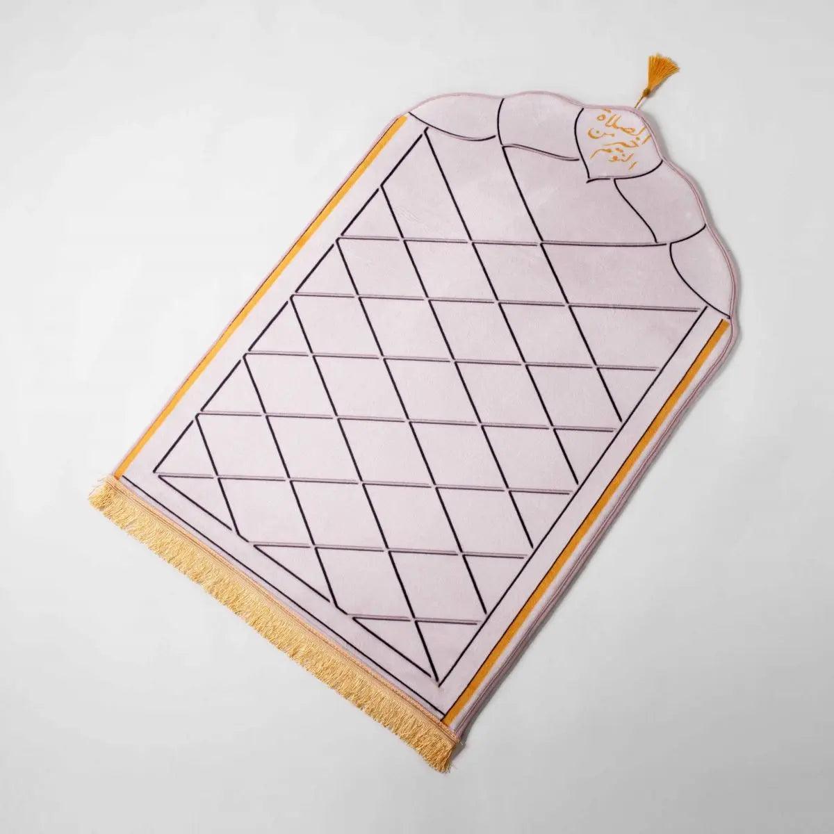 MR054 Thickened Sponge Printed Flannel Tassel Prayer Mat - SJB-DIAMOND ELITES