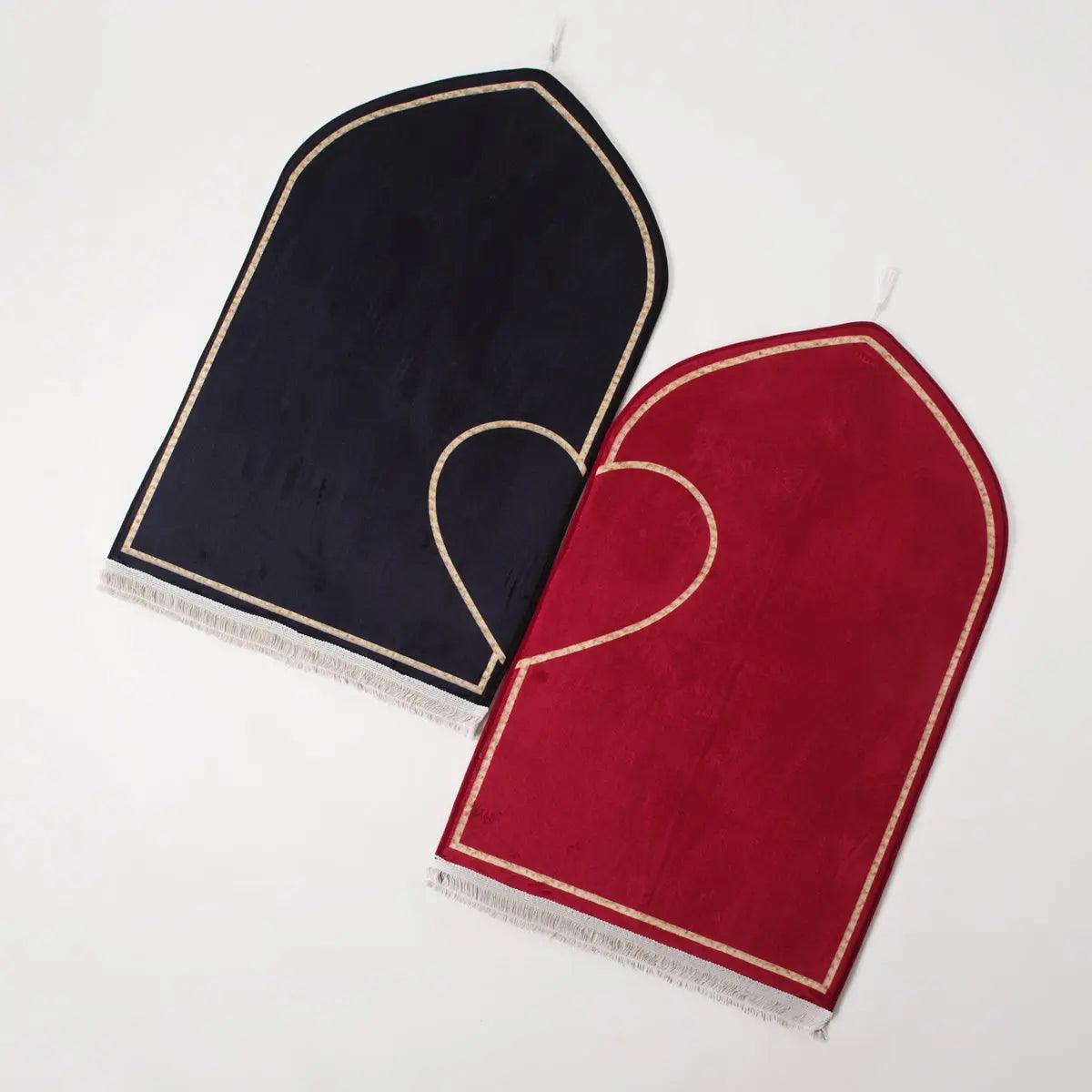 MR055 Non-Slip Embossing Flannel Interactive Heart Pattern Prayer Mat - SJB-DIAMOND ELITES