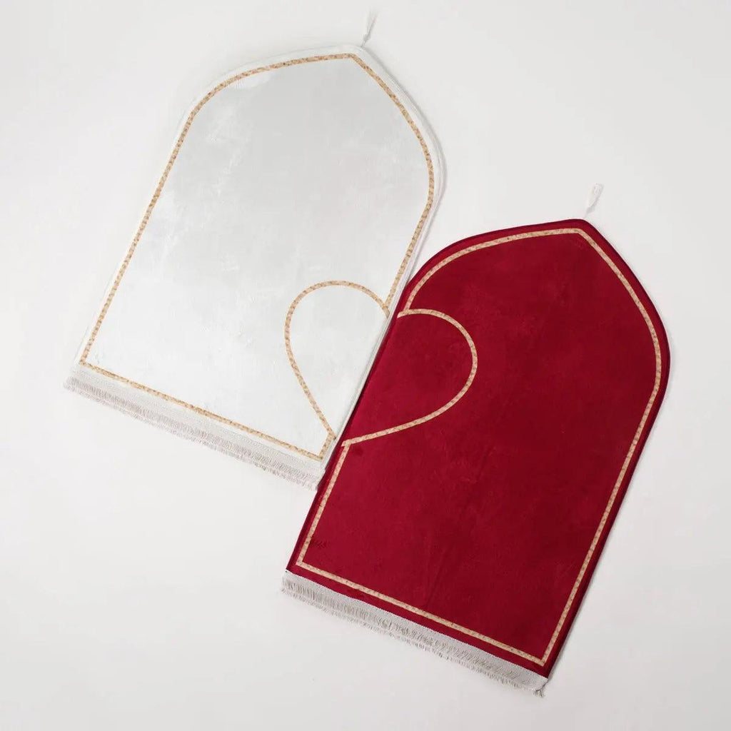 MR055 Non-Slip Embossing Flannel Interactive Heart Pattern Prayer Mat - SJB-DIAMOND ELITES