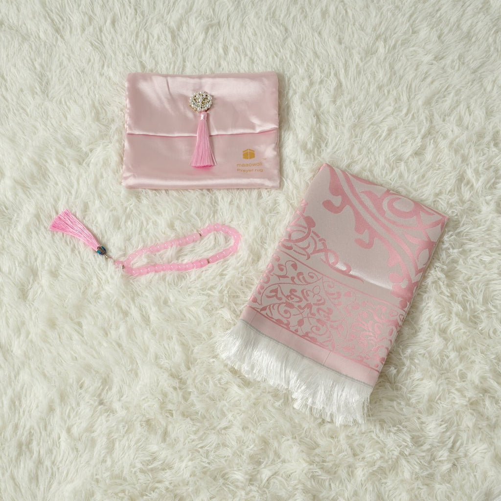 New Luxury Prayer Mat and Tasbeeh Set (MR056) - SJB-DIAMOND ELITES