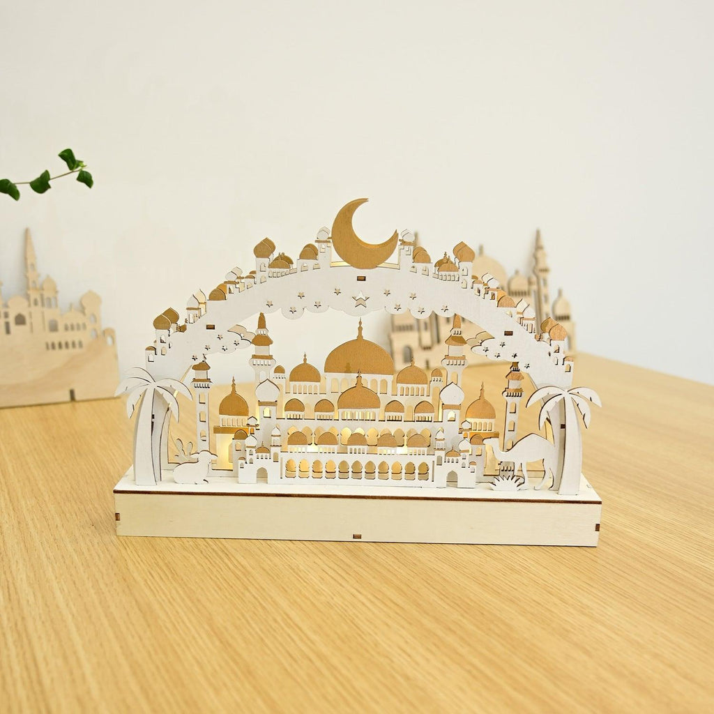 MR058 Wooden LED Atmosphere Decorative Moon Lamp - SJB-DIAMOND ELITES