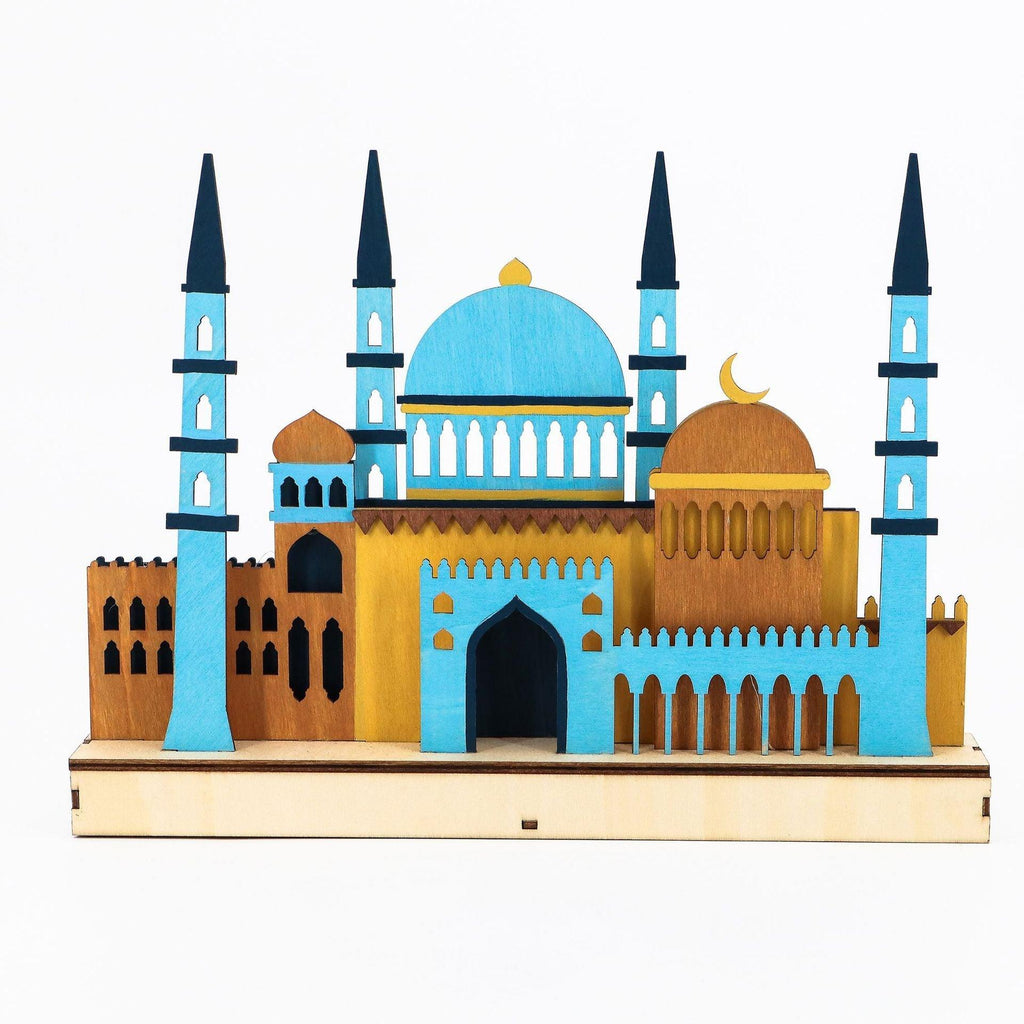 MR059 Wooden LED MASJID Shape Atmosphere Light - SJB-DIAMOND ELITES