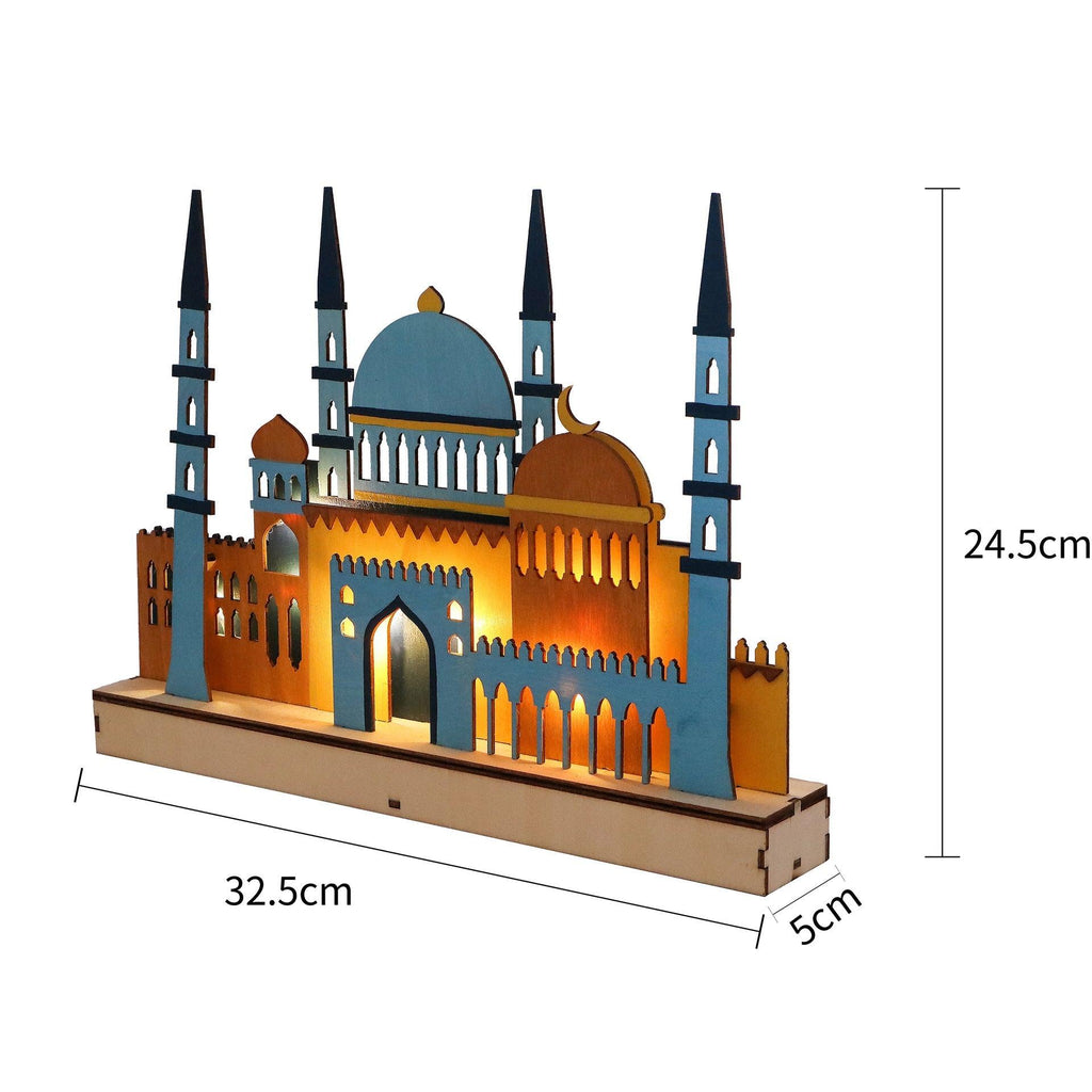 MR059 Wooden LED MASJID Shape Atmosphere Light - SJB-DIAMOND ELITES