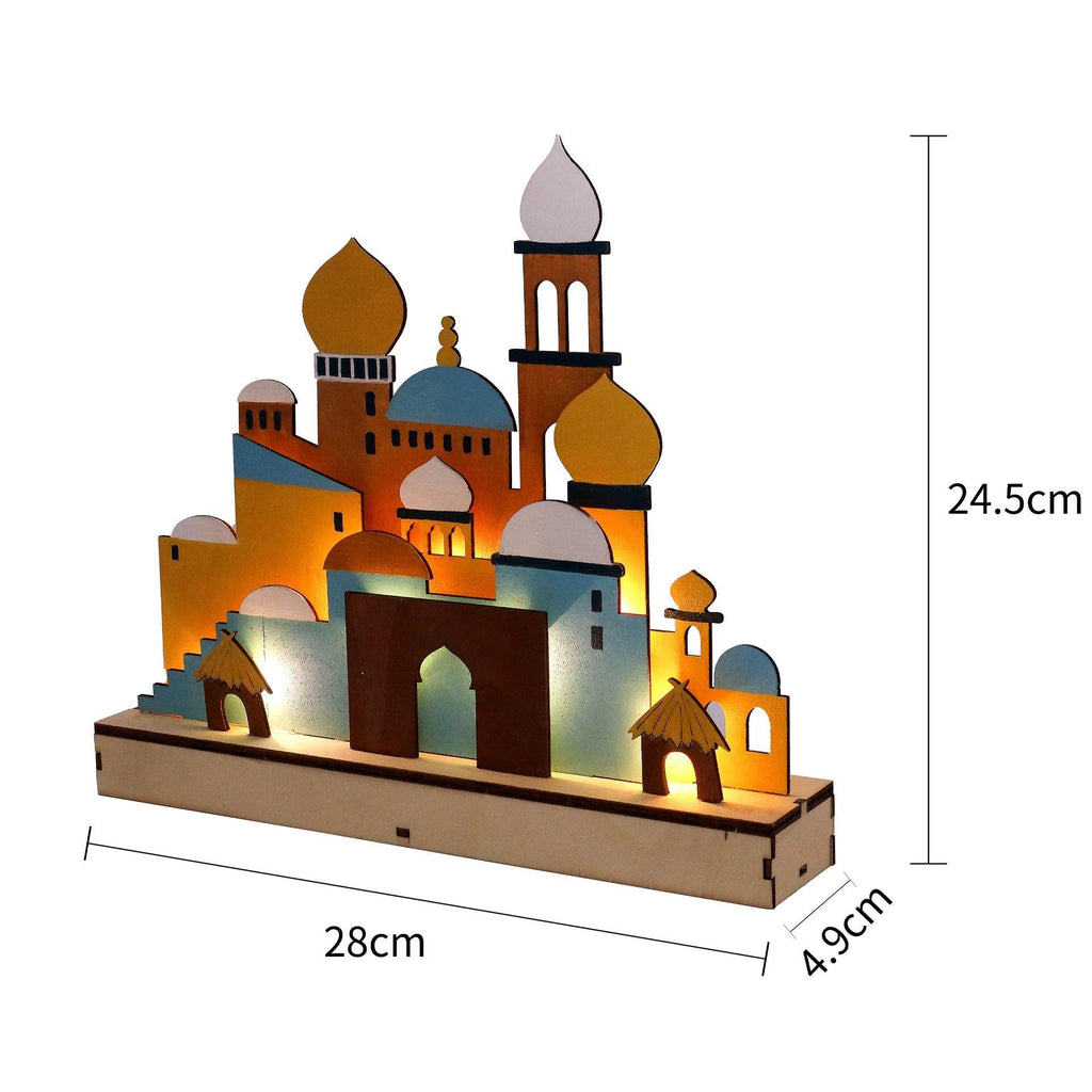 MR059 Wooden LED MASJID Shape Atmosphere Light - SJB-DIAMOND ELITES