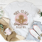 Mrs Claus Gingerbread Bakery Tee Peachy Sunday