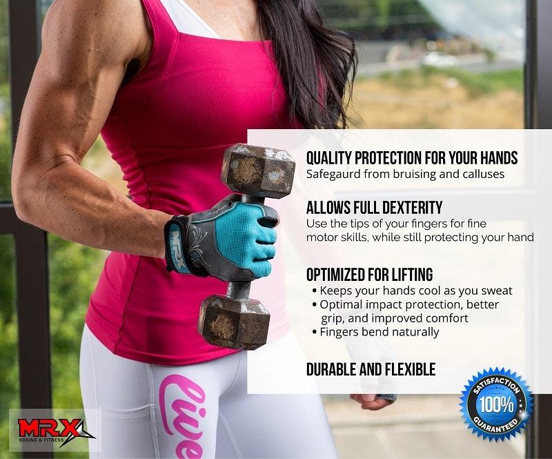 MRX Women's Weight Lifting Gloves for Gym Training and Workouts - Durable, Comfortable Grip - SJB-DIAMOND ELITES